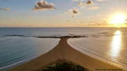 Drone photograph of Whale Tail in Costa Rica